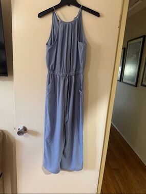 Light Blue Wide-Leg Jumpsuit